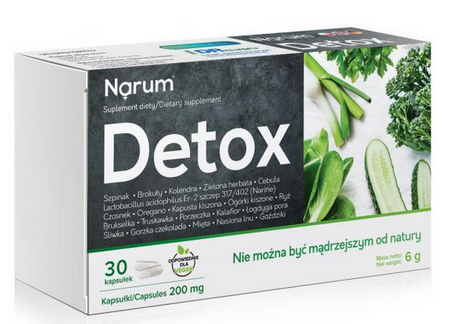 Narum Detox detoksykacja organizmu 30 kapsułek