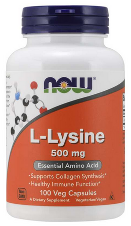 NOW Foods L-Lysine l-lizyna 500mg 100 vege kapsułek