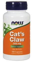 NOW Foods Cat's Claw koci pazur korzeń 500mg 100 kapsułek