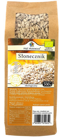 PIĘĆ PRZEMIAN Słonecznik bezglutenowy BIO 500 g