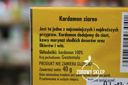 Dary Natury Kardamon 100% ziarno 40g