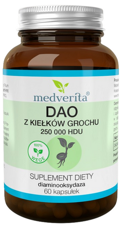 Medverita DAO z kiełków grochu diaminooksydaza 60 kapsułek