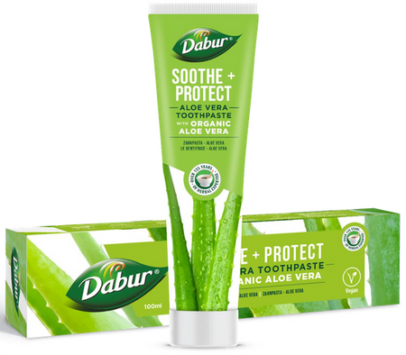 Dabur Pasta do zębów ukojenie ochrona z aloesem bez fluoru 100ml