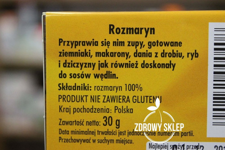 Dary Natury Rozmaryn 100% 30g