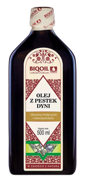 BIOOIL Olej z pestek dyni tłoczony tradycyjnie 500 ml