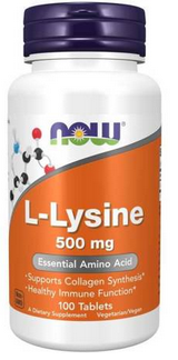 NOW FOODS  L-lysine 500g 100 taletek 