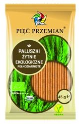 PIĘĆ PRZEMIAN Paluszki żytnie pełnoziarniste BIO 45g