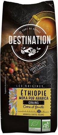 Destination ETHIOPIE kawa ziarnista arabica 100% etiopia fair for life bio 500g