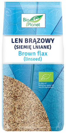 Bio Planet len brązowy siemię lniane bio 400g