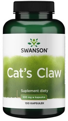 Swanson Cat's Claw koci pazur korzeń 500mg 100 kapsułek