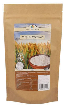 Pięć Przemian Mąka ryżowa BIAŁA bezglutenowa 500g