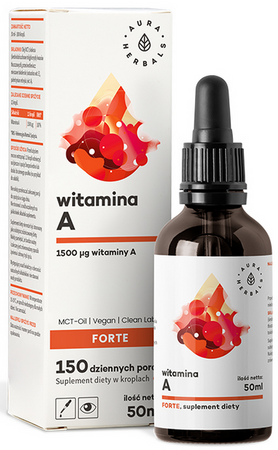 Aura Herbals Witamina A Forte na oleju MCT krople 50ml