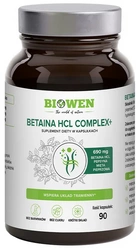 BIOWEN Betaina HCL plus pepsyna plus mięta 90 kapsułek