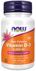 NOW Foods Witamina D3 2000IU 240 kapsułek żelowych
