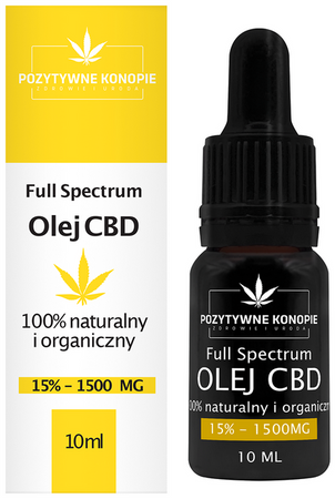 Pozytywne Konopie olejek CBD 15% FullSpectrum 10ml