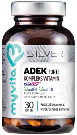 MyVita SILVER Witamina ADEK Forte A+D3+E+K2 30 kapsułek żelowych
