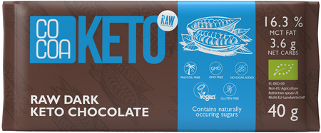 COCOA Czekolada KETO bez cukru BIO 40g