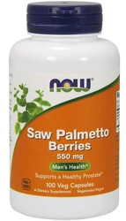 NOW Foods Saw Palmetto Berries 550mg 100 vege kapsułek