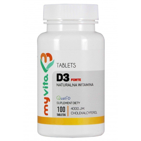 MyVita Witamina D3 forte 4000 IU dla dorosłych 100 tabletek