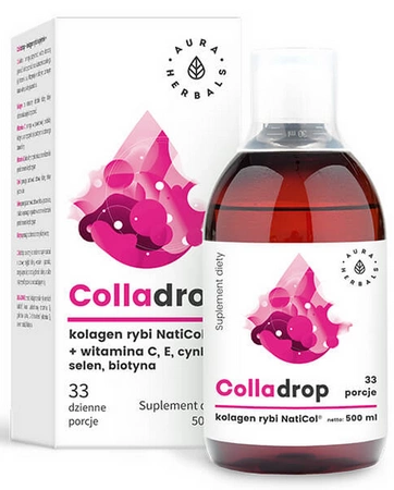 Aura Herbals Colladrop NatiCol kolagen rybi w płynie 500ml