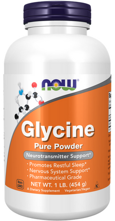 NOW Foods Glycine Pure glicyna proszek 454g