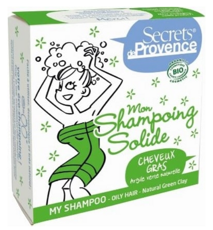 Secrets de Provance Organiczny szampon w kostce do włosów przetłuszczających się 85g