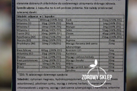 Natures Aid Men Health & Vitality multiwitamina dla mężczyzn 30 kapsułek