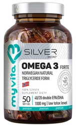 MyVita SILVER Omega 3 Forte 1000mg low totox 50 kapsułek żelowych