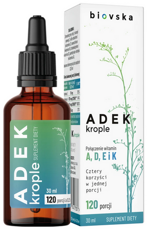 Biovska ADEK D3 2000IU krople 30ml