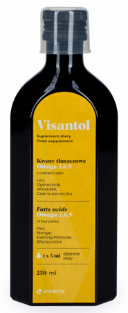 Visanto VISANTOL Kwasy tłuszczowe omega 3,6,9 250ml
