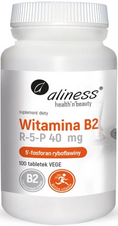 aliness Witamina B2 R5P ryboflawina 40mg 100 vege tabletek