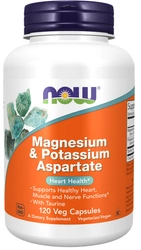 NOW Foods Magnesium Potassium aspartate  120 kapsułek
