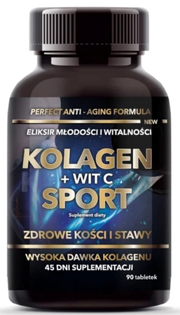  INTENSON Kolagen + witamina C SPORT sprawne kości i stawy 90 tabletek 