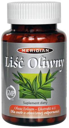 MERIDIAN Liść Oliwny oleuropeina 20% 60 kapsułek