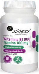 aliness Witamina B1 Tiamina Duo 100mg 100 vege tabletek