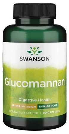 Swanson Glucomannan błonnik 665mg 90 kapsułek