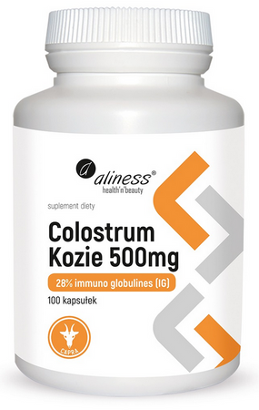 aliness Colostrum Kozie IG 28% 500mg 100 kapsułek