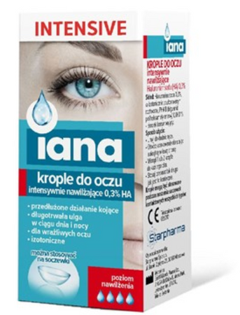 IANA Krople do oczu INTENSIVE intensywnie nawilżające 0,3% HA 10ml 