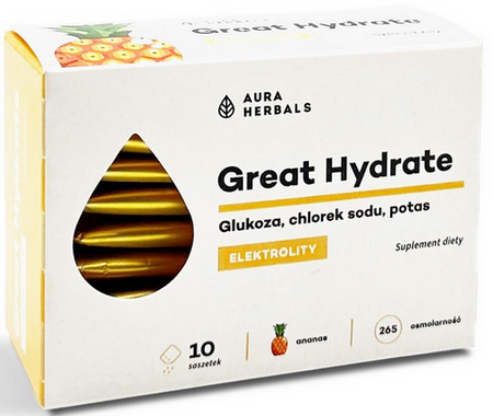 Aura Herbals Elektrolity Great Hydrate ananas 10 saszetek
