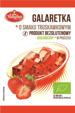 AMYLON Galaretka o smaku truskawkowym bezglutenowa BIO 40 g