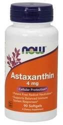 NOW Foods Astaxanthin astaksantyna 4mg 90 kapsułek żelowych