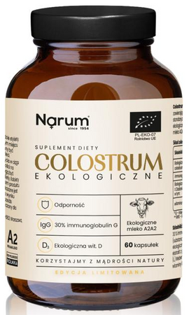 Narum Colostrum ekologiczne 60 kapsułek