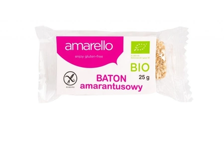 AMARELLO Baton amarantusowy BIO 25g bezglutenowy KUBARA
