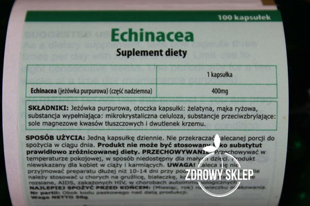 Swanson Echinacea jeżówka 400mg 100 kapsułek
