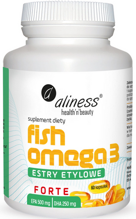 aliness Fish Omega 3 FORTE Estry 500/250 60 kapsułek