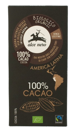 ALCE NERO Tabliczka gorzka 100% kakao BIO 50 g