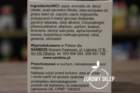 Sanbios krem ze śluzem ślimaka rozjaśniający odżywczy dzień noc 50ml