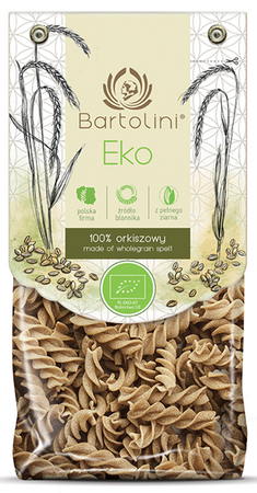 Bartolini Makaron orkiszowy pełnoziarnisty świderek BIO 250g