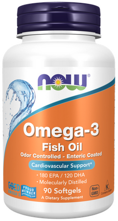 NOW Foods Omega-3 180 EPA 120 DHA Enteric 90 kapsułek żelowych