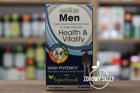 Natures Aid Men Health & Vitality multiwitamina dla mężczyzn 30 kapsułek